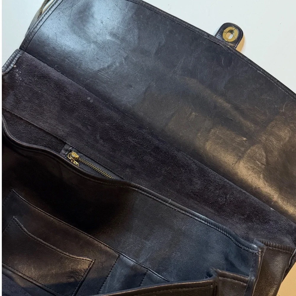 Vintage Coach Beekman Briefcase Black Leather Messenger Bag 041-4133 USA Made